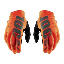 100% 463045 guanti motocross brisker arancio nero