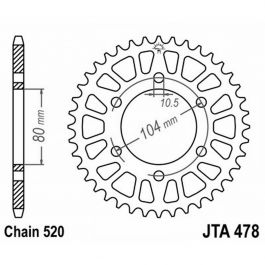 JT JTA478.44 MOTORCYCLE REAR SPROCKET