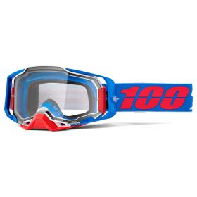 Motocross Maske 100% Armega Ironclad Silber Mirror Linse