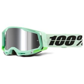 Motocross Maske 100% Racecraft 2 Palomar Silber Mirror Linse