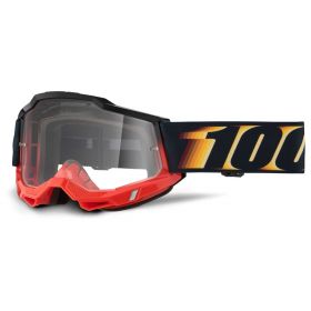 Motocross Maske 100% Accuri 2 Stamino 2 Rot Mirror Linse