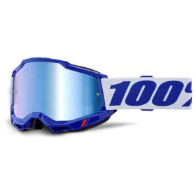 Motocross Maske 100% Accuri 2 Blau Blau Mirror Linse