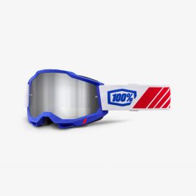 100% Accuri 2 Kolby Motocross Maske Silber Spiegel Linse