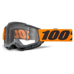 Motocross Maske 100% Accuri 2 OTG Orange Klare Linse