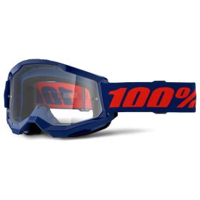 Motocross Maske 100% Strata 2 Navy Klare Linse