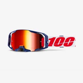 100% Armatic Mach Z Motocrossmaske Rote Spiegellinse