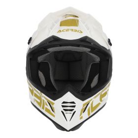 Motocross-Helm ACERBIS X-Track 22.06 Weißgold glänzend