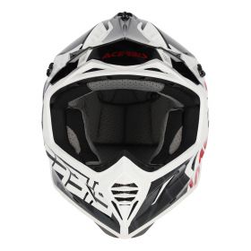 Motocross-Helm ACERBIS X-Track 22.06 Schwarz Weiß Glanz