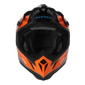 Motocross-Helm ACERBIS Steel Carbon 22.06 Orange Schwarz