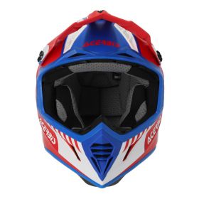 Motocross-Helm ACERBIS X-Track Mips 22.06 Rot Blau Weiß