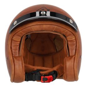 Cafe Race Jet Helmet ACERBIS Skodela 22.06 Brown