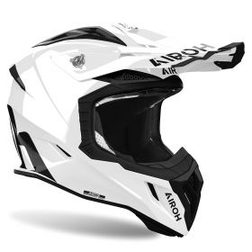 Motocross-Helm AIROH Aviator Ace 2 Weiß glänzend