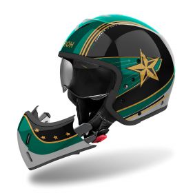 Jet Helmet AIROH J 110 Command Mint Green Gloss