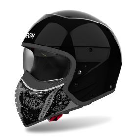 Jet Helmet AIROH J 110 Paesly Black GLoss