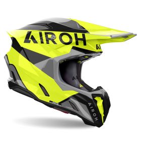 Motocross-Helm AIROH Twist 3 King Graugelber Glanz