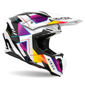 Motocross-Helm AIROH Twist 3 Rainbow Glanz