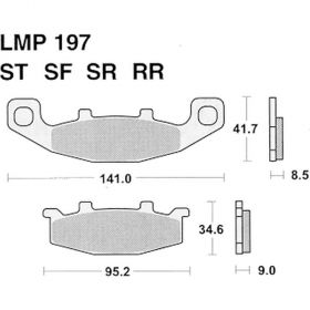 MOTORRAD BREMSBELäGE AP RACING LMP197 SF