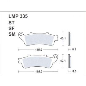 Motorrad bremsbeläge AP RACING LMP335 SF