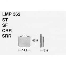 MOTORRAD BREMSBELäGE AP RACING LMP362 CRR