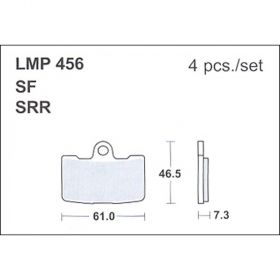 Motorrad bremsbeläge AP RACING LMP456 SF