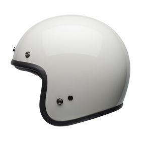 BELL Custom 500 Vintage Weiß Cafe Racer Jet Helm