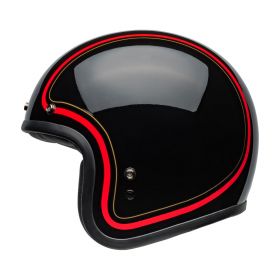 Jet Helm Cafe Racer BELL Custom 500 Chief Glossy Black Red