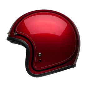 Jet Helm Cafe Racer BELL Custom 500 Chief Candy Glossy Red Black