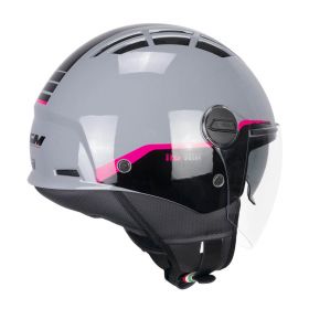 Jet Helm CGM 116G AIR BICO Fluo Fuchsia-Grau