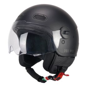 Casque Jet CGM 191A PIX MONO Noir Mat Visière Profilé