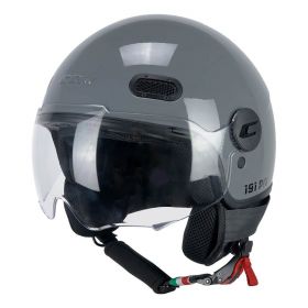 Jet Helm CGM 191A PIX MONO Grau Geformtes Visier