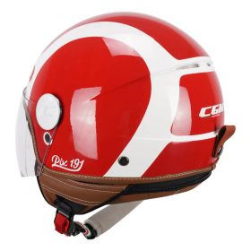 Casque Jet CGM 191G PIX SPRINT Rouge Blanc Longue Visière