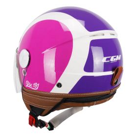 Casque Jet CGM 191G PIX SPRINT Fuchsia Violet Fluorescent Longue Visière