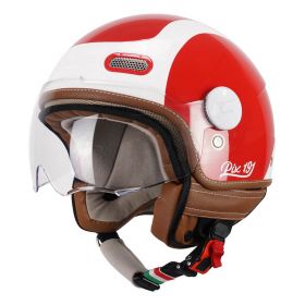 Casque Jet CGM 191G PIX SPRINT Rouge Blanc Visière Profilé