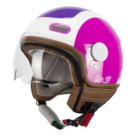 Casque Jet CGM 191G PIX SPRINT Fuchsia Violet Fluorescent Visière Profilé