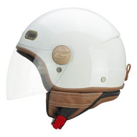 Casco Jet CGM 191I PIX ITALIA Verde Bianco Rosso Visiera Lunga