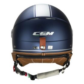 Casque Jet CGM 191V PIX VINTAGE Bleu Argent Satiné Longue Visière