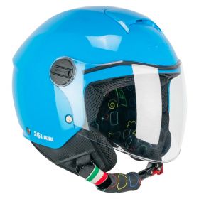 Casque Jet de Moto Enfant CGM 261A MINI MONO Céleste