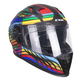 Casco Integrale CGM 311X BLAST SKULL Blu Rosso Nero Opaco