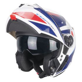 Casque Modulable CGM 568S BER SPORT Blanc Bleu Rouge