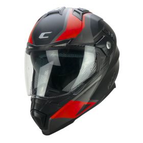 Dual Road Helmet CGM 666G TWIN RANGER Black Red Matt
