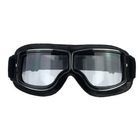 CGM 705V Kalifornische Motorradbrille Schwarz Klarlinse zugelassen