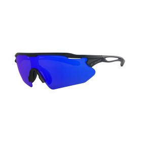 Fahrrad- und Skibrille CGM 770A FLY Iridium Plus Schwarz Blaue Linse zugelassen