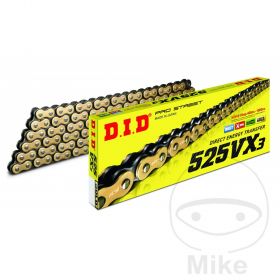 DID CHAIN GOLD-BLACK 525VX3/100 RIVET