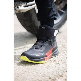 Chaussures de moto imperméables ELEVEIT Stratos Wp Noir/Rouge