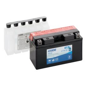 Exide Bike AGM Batterie 12V 6,5 Ah 85A für Motorräder mit 6 Säureflaschen