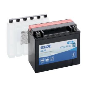 Exide Bike AGM Batterie 12V 18 Ah 270A Motorrad mit 6 Säureflaschen inklusive