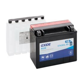 Exide Bike AGM Batterie 12V 18 Ah 270A Motorrad mit 6 Säureflaschen inklusive