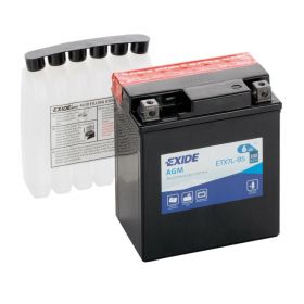 Exide Bike AGM Batterie 12V 6 Ah 100A Motorrad mit 6 Säureflaschen inklusive