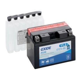 Exide Bike AGM Batterie 12V 18 Ah 270A mit 6 Säureflaschen