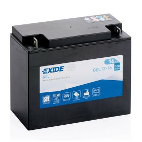 Exide Bike GEL Batterie 12V 16Ah 100A Motorrad mit 6 Säureflaschen inklusive